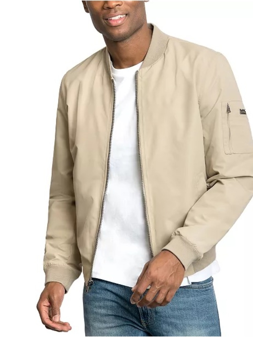 28. Michael Kors • $125 Men’s Sandstone Bomber Jacket PTP 21”
